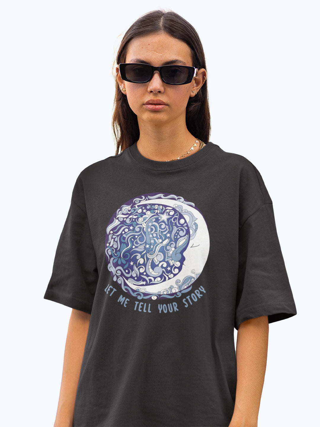 Let me tell you a story Women's Mandala Oversized T-Shirt