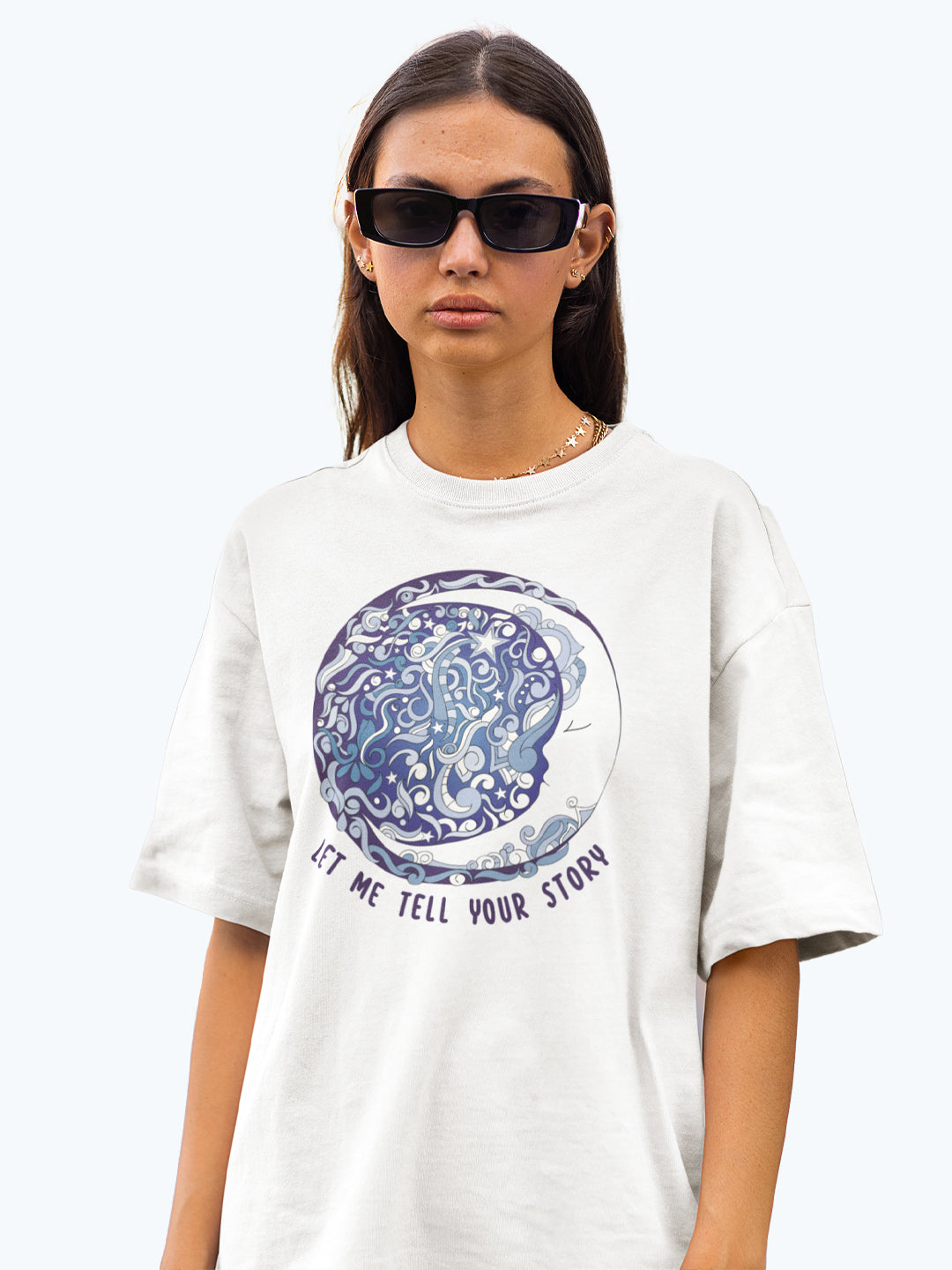 Let me tell you a story Women's Mandala Oversized T-Shirt