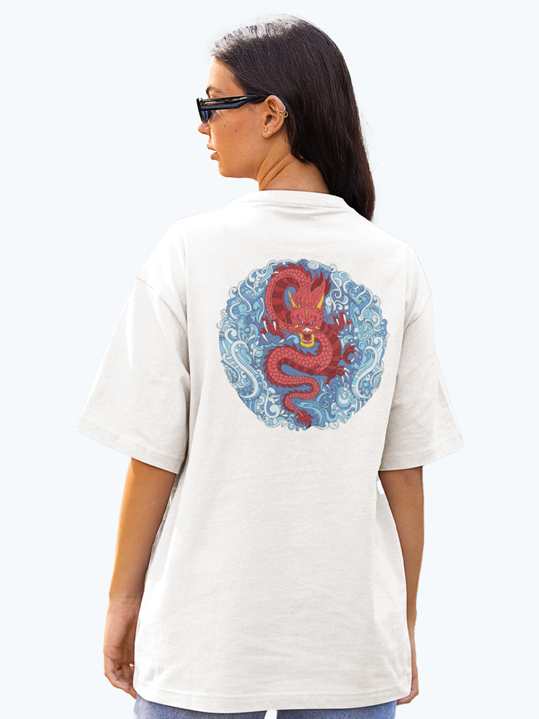 Warrior Women's Mandala Design Oversized T-Shirt