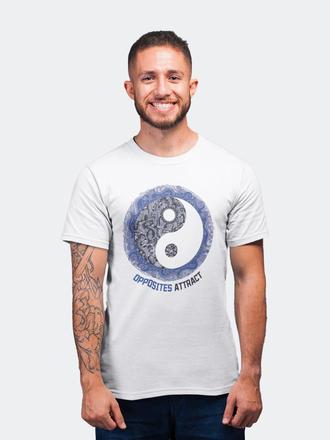 Opposite's Attract Men's Mandala Design T-Shirt