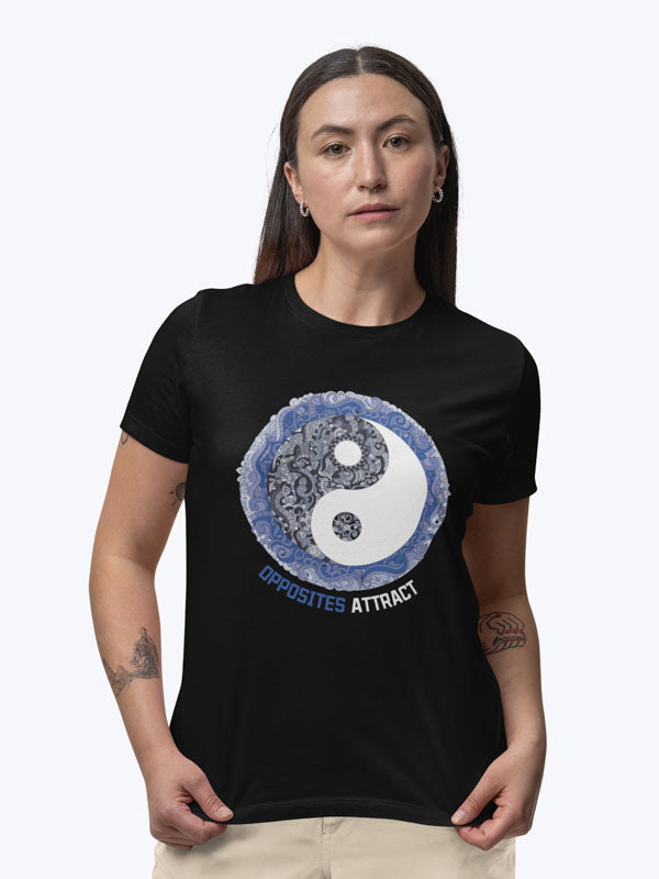 Opposite's Attract Women's Mandala Design T-Shirt