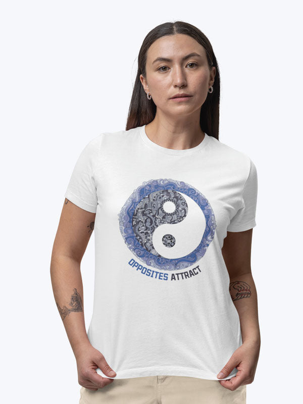 Opposite's Attract Women's Mandala Design T-Shirt