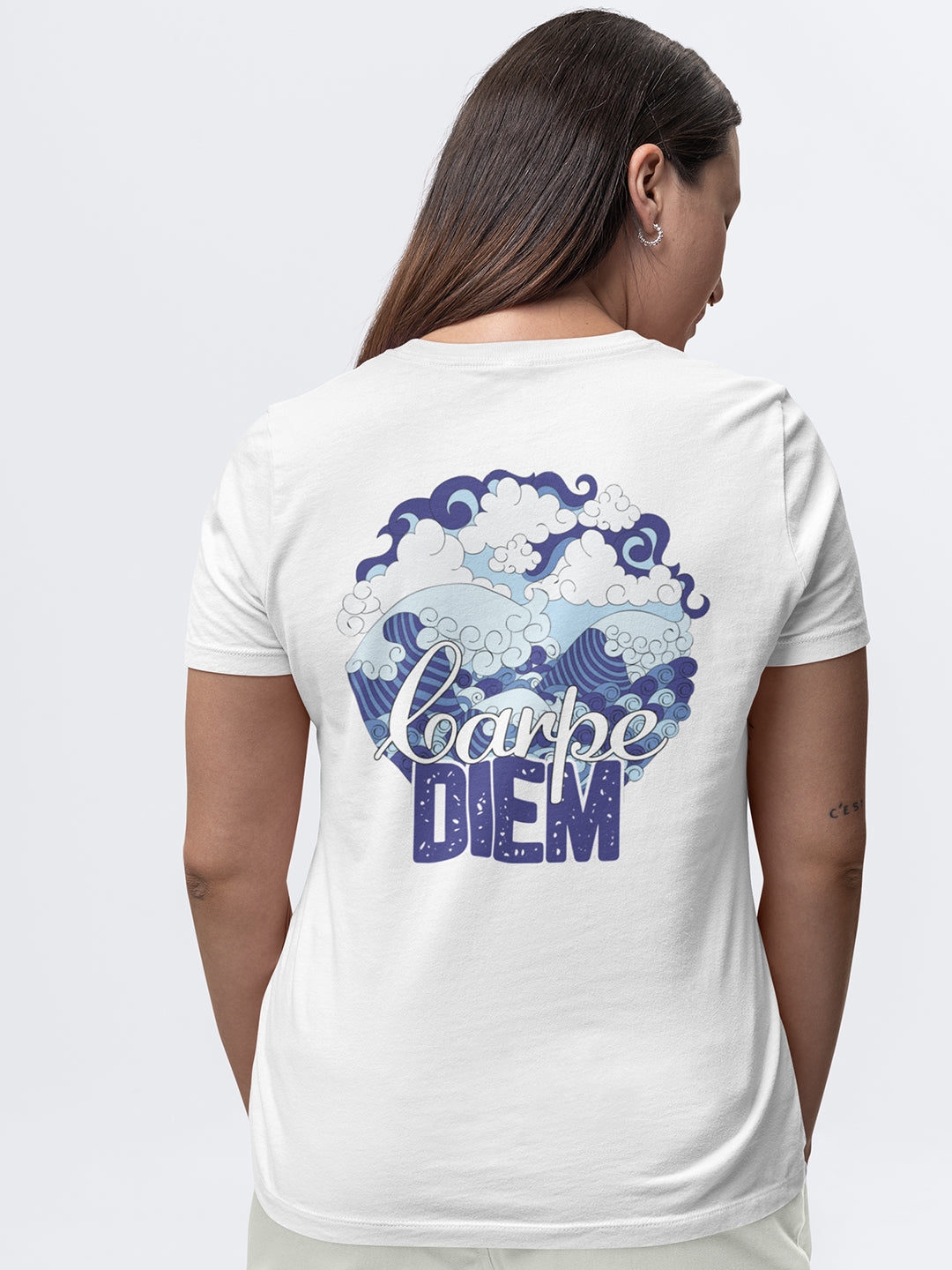 Carpe Diem Women's Mandala Design T-Shirt