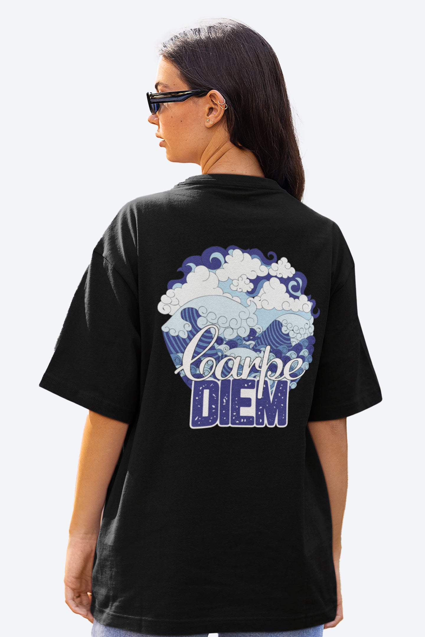 Carpe Diem Women's Mandala Design Oversized T-Shirt