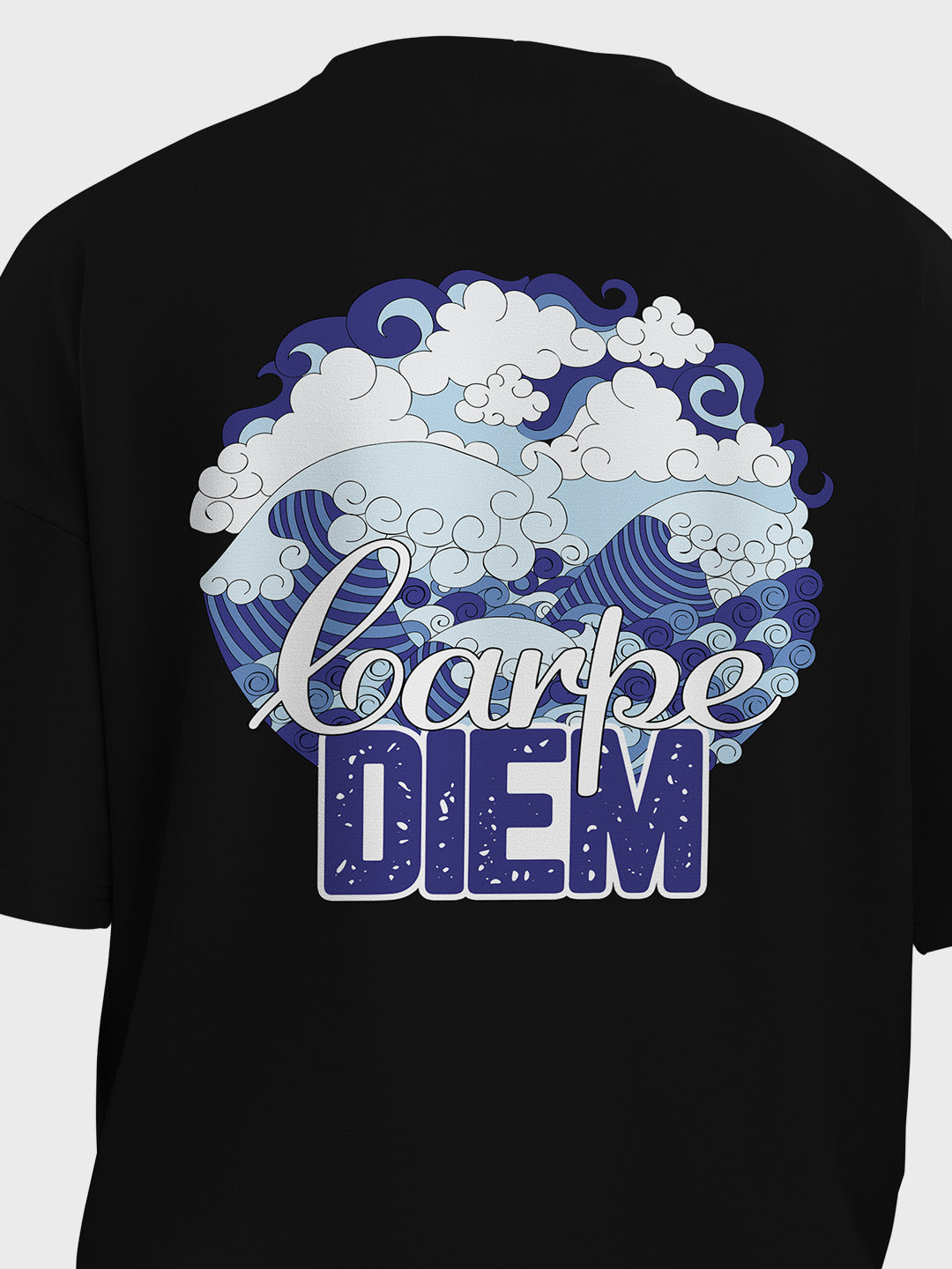 Carpe Diem Men's Mandala Design Oversized T-Shirt