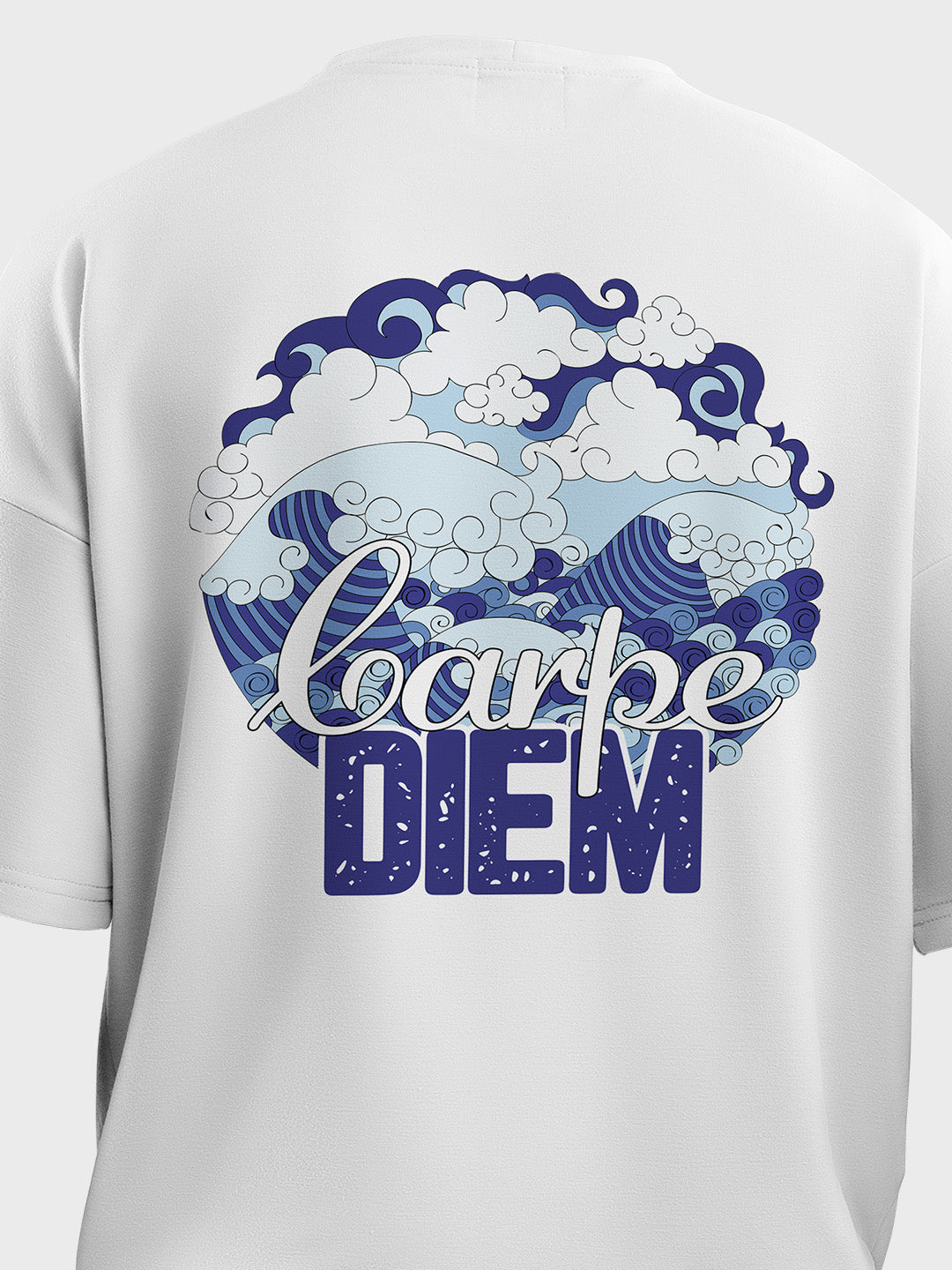 Carpe Diem Men's Mandala Design Oversized T-Shirt