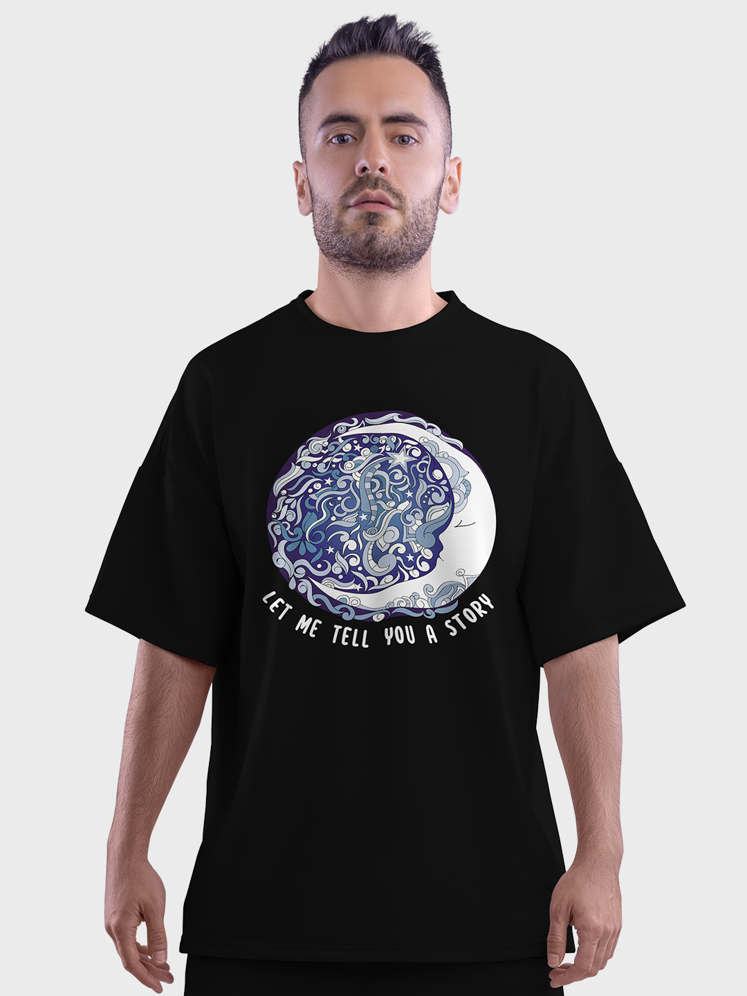 Let me tell you a story Men's Mandala Oversized T-Shirt