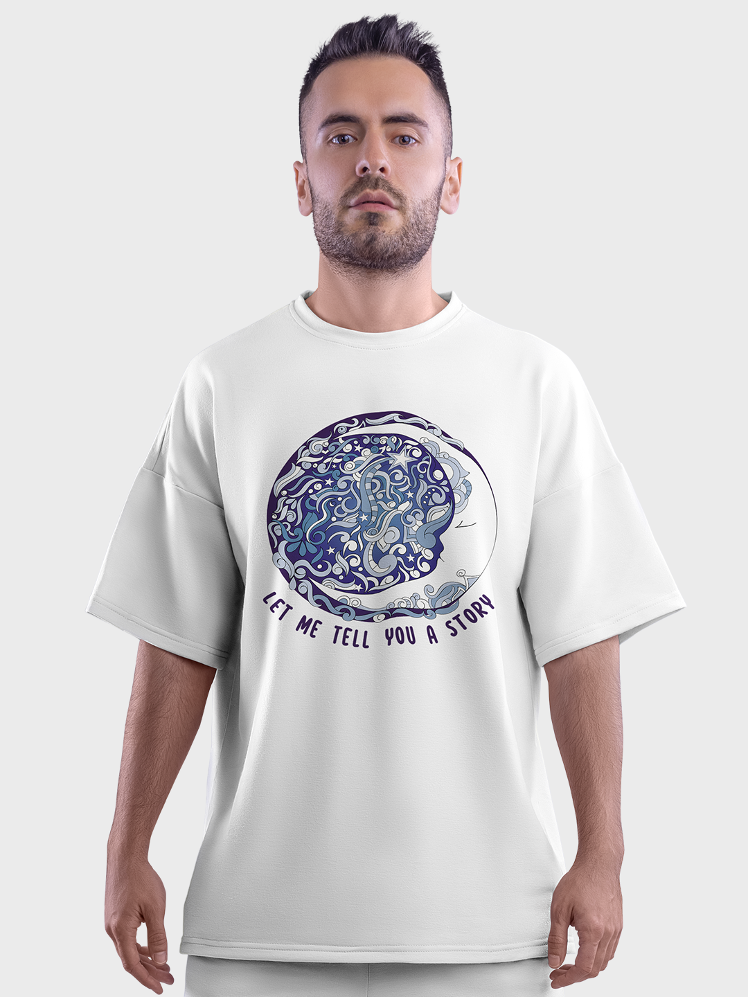 Let me tell you a story Men&#39;s Mandala Oversized T-Shirt