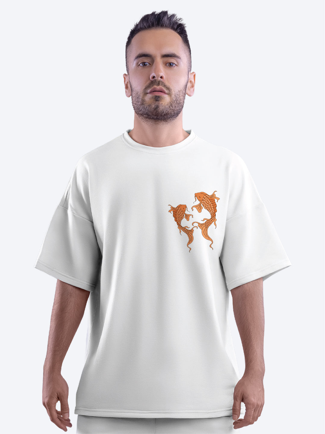Go with the Flow Men's Mandala Design Oversized T-Shirt