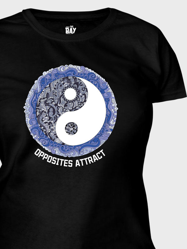 Opposite's Attract Women's Mandala Design T-Shirt