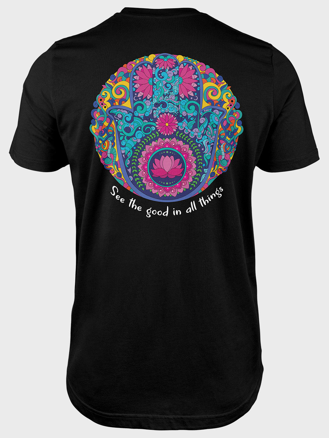 See the good in all things Men's Mandala Design T-Shirt