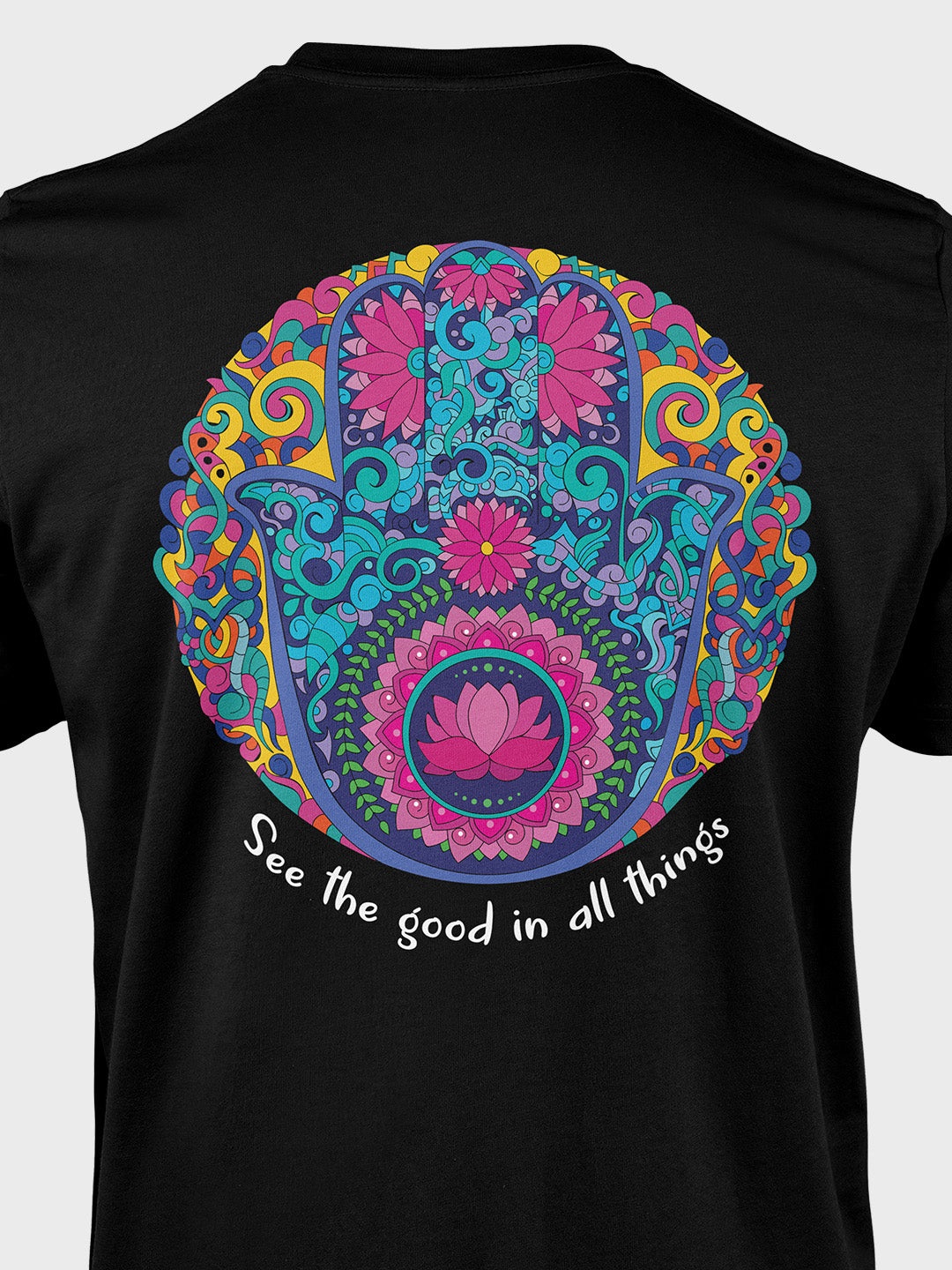 See the good in all things Men's Mandala Design T-Shirt