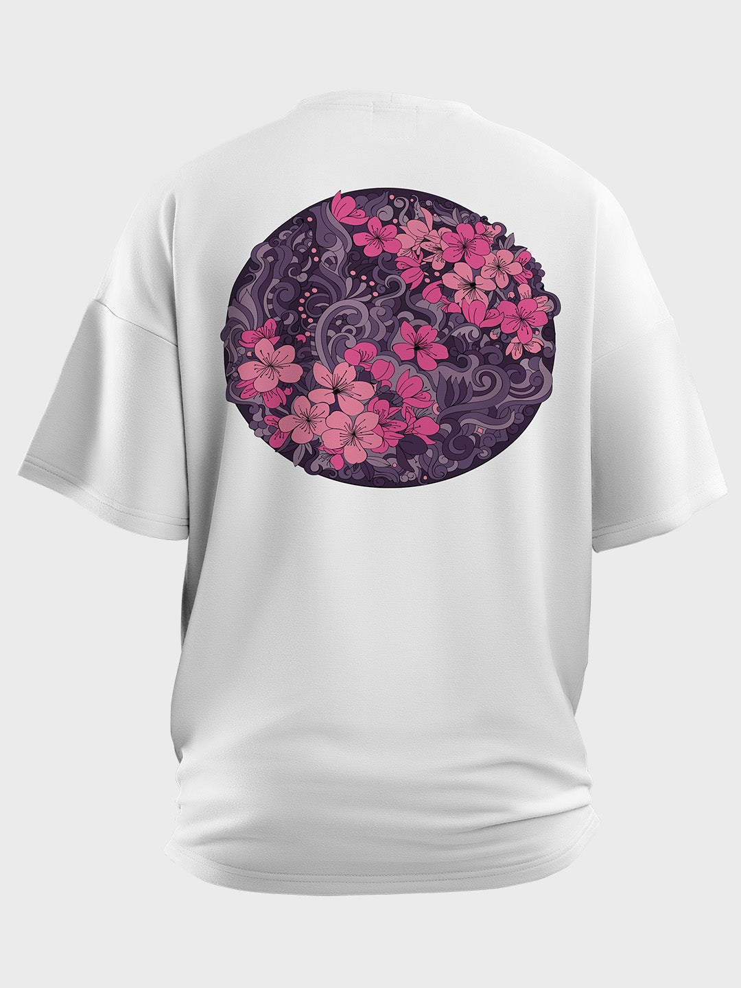 Stop & Smell the Flower's Men's Mandala Design Oversized T-Shirt