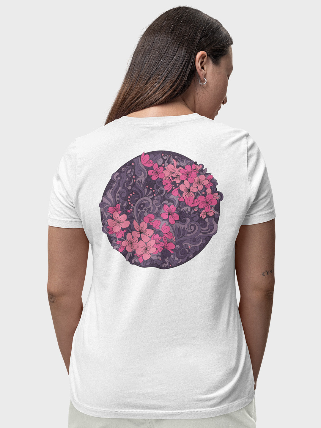 Stop & Smell the Flower's Women's Mandala Design T-Shirt