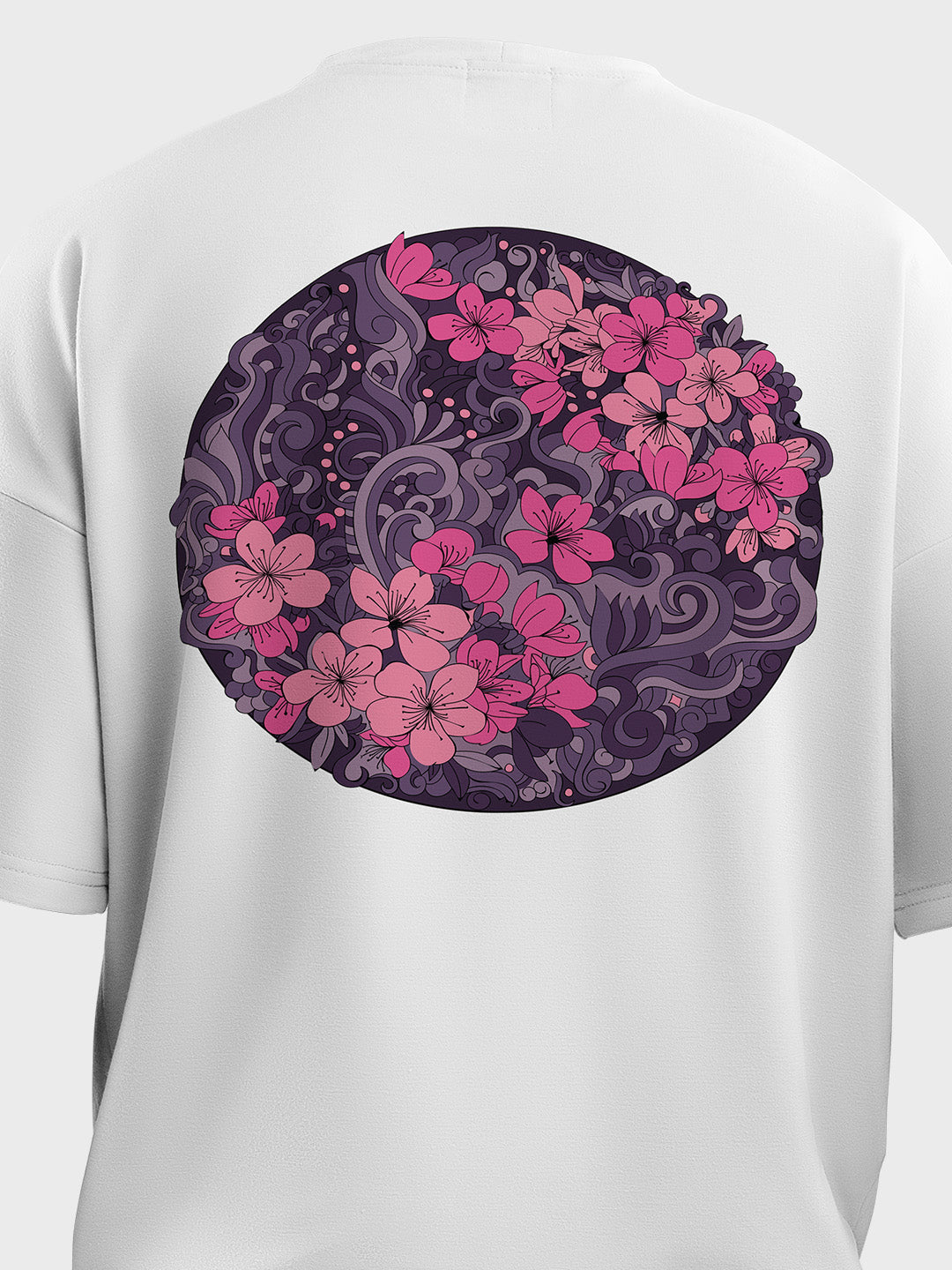 Stop & Smell the Flower's Men's Mandala Design Oversized T-Shirt